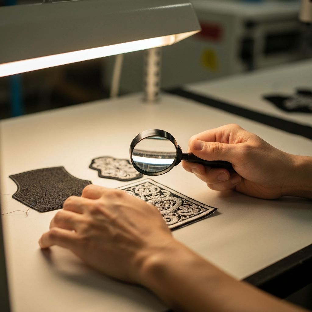 Proses quality control RAJAWIN memastikan setiap patch memenuhi standar kualitas tertinggi